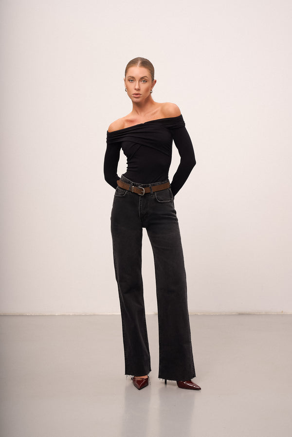 High Waist Straight Jeans