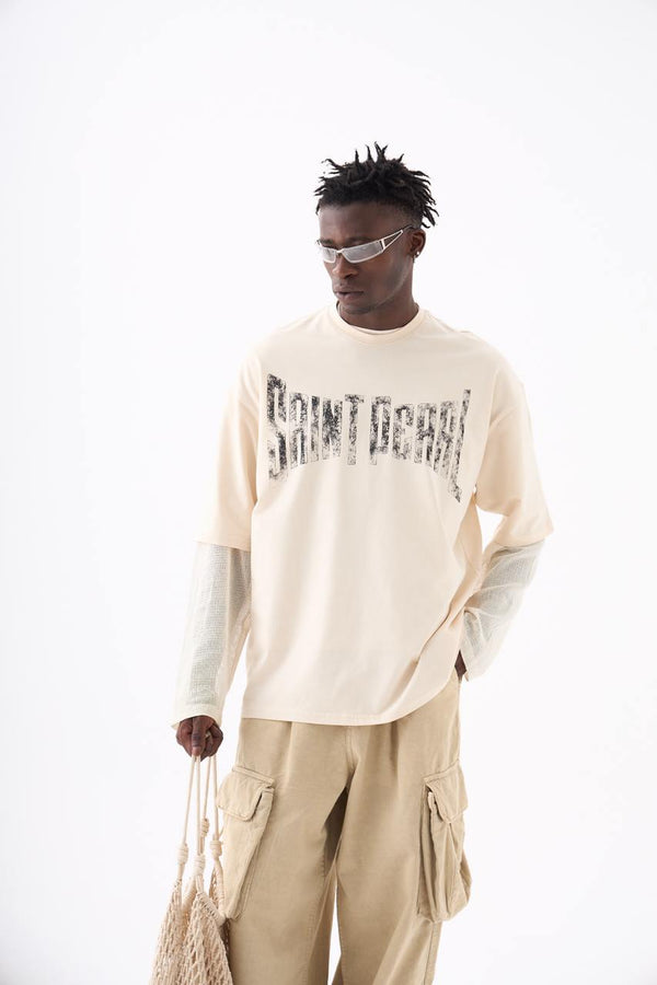 SP oversized t-shirt Print Holy Pearl